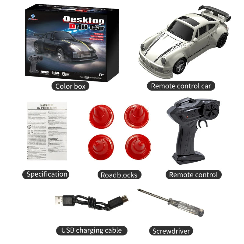 1:64 Drift RC Car – Four-Wheel Drive Racing Toy for Kids
