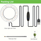 LED Ring Grow Light – 165cm Adjustable Full Spectrum Lamp for Indoor Plants