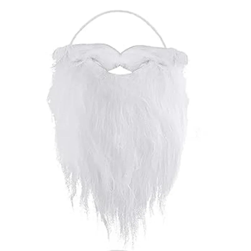 White Santa Claus Beard – Simulated Costume Prop for Christmas Cosplay