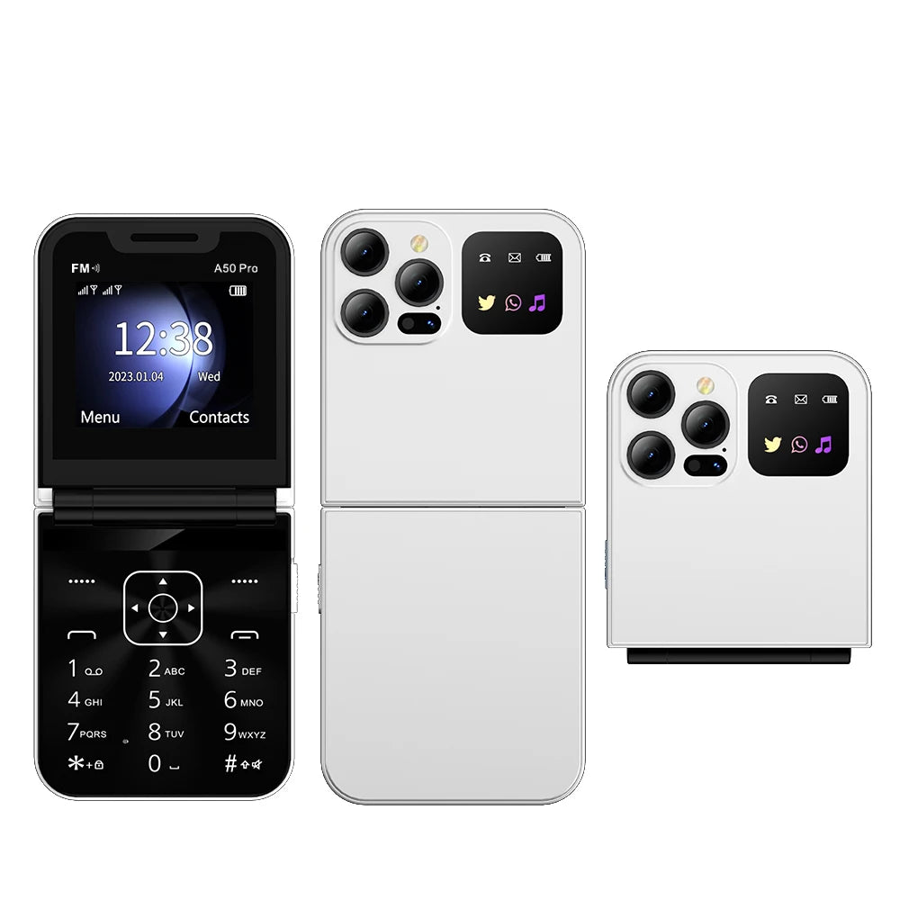 Flip Mobile Phone – Dual SIM with Call Recording for Seniors