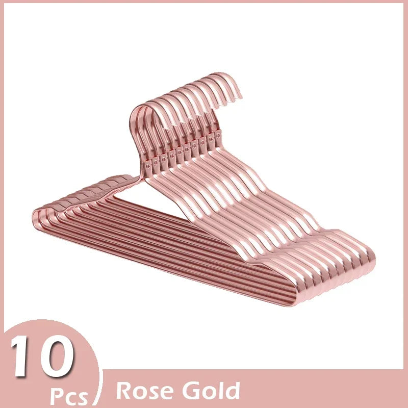 Aluminum Clothes Hangers – Anti-slip Metal Rack for Wardrobe Organization