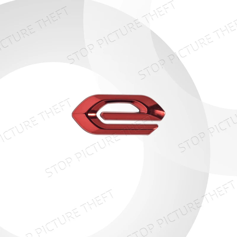 Metal E Logo Car Emblem – Alloy Trunk Fender Badge for Peugeot Vehicles