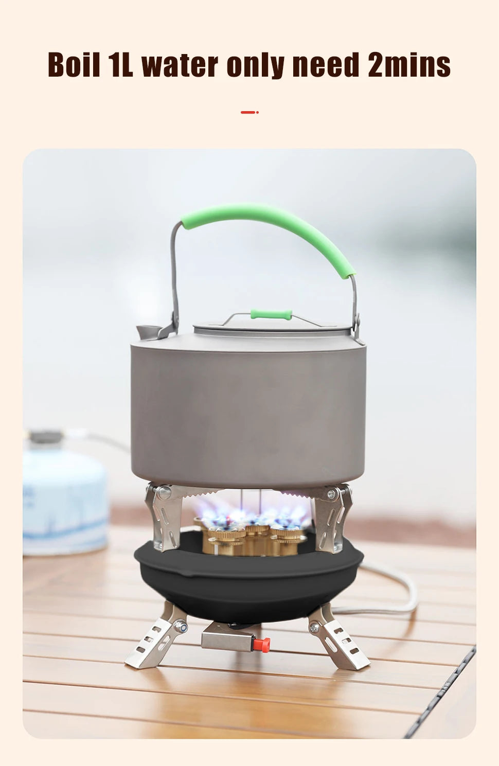 Portable High-Power Camping Gas Stove – Windproof Burner for Outdoor Cooking