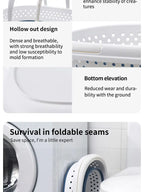 Collapsible Plastic Laundry Basket – Large Folding Storage for Home Organization