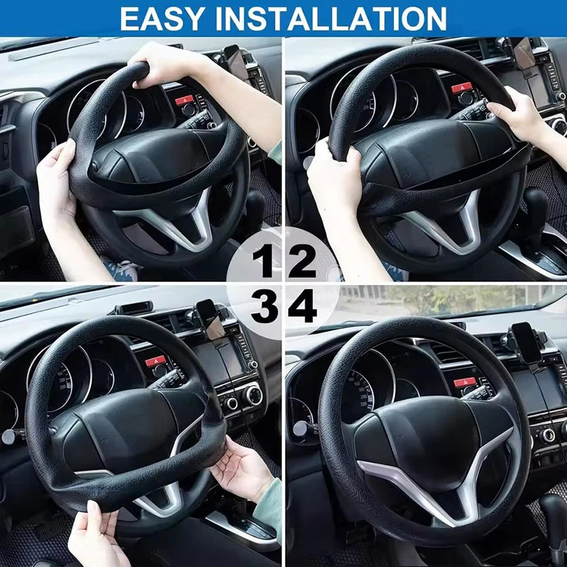 Silicone Steering Wheel Cover – Anti-slip Protective Grip for Universal Cars