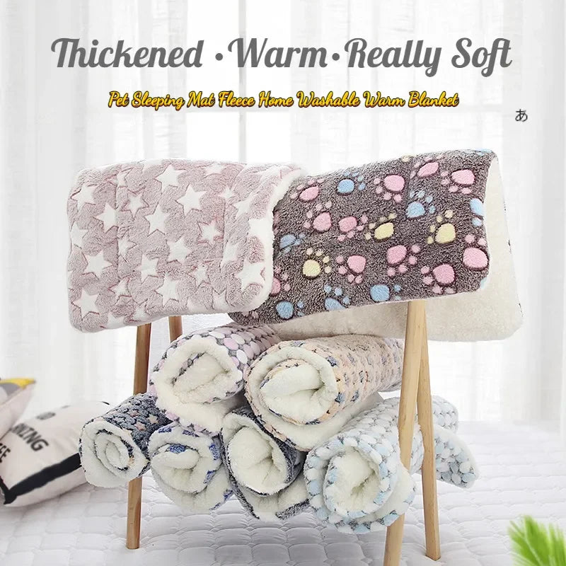 Flannel Pet Bed – Thickened Sleeping Mat for Small and Large Dogs and Cats