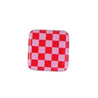 Plaid Checkerboard Folding Mirror – Portable Makeup Accessory for Travel