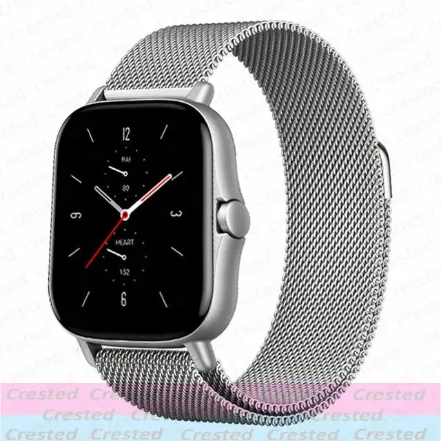Milanese Stainless Steel Watch Band – 20mm 22mm Strap for Amazfit Smartwatches