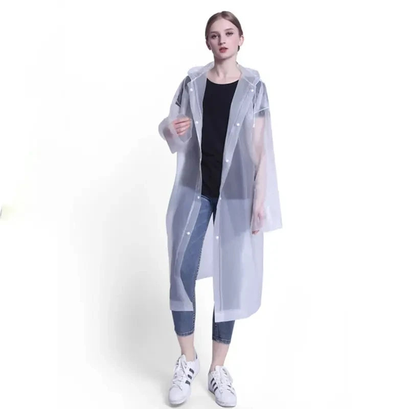 Heavy Duty Waterproof Raincoat – Thickened Hooded Poncho for Outdoor Travel