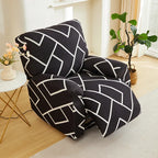 Printed Elastic Recliner Cover – Stretch Slipcover for Living Room Furniture