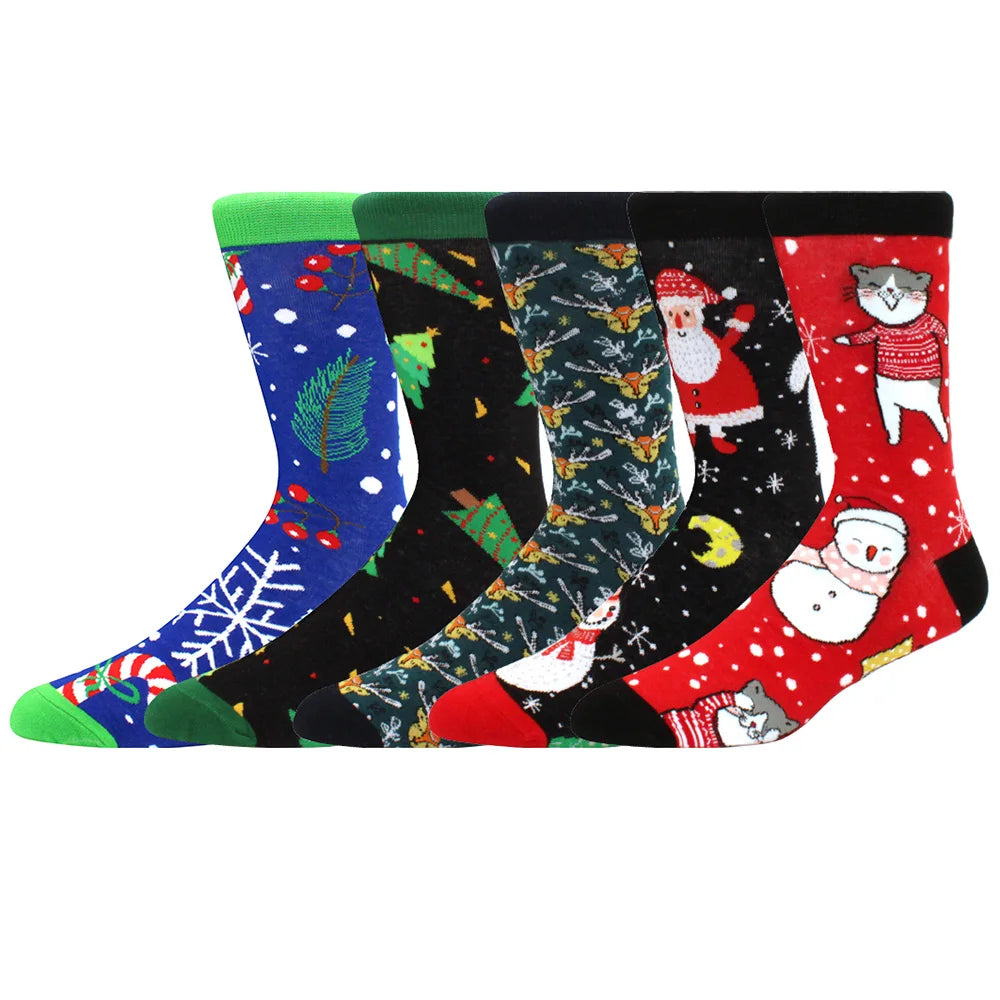 Cotton Novelty Crew Socks – Colorful Animal Print for Casual Halloween Wear