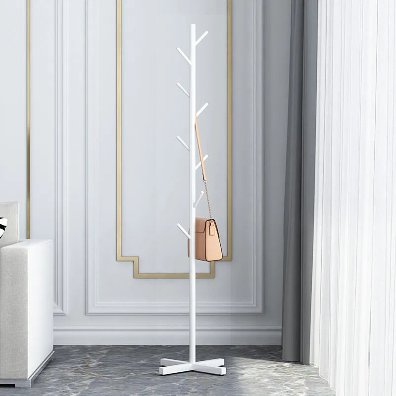 Marble Floor Standing Clothes Rack – Minimalist Bedroom Coat Storage