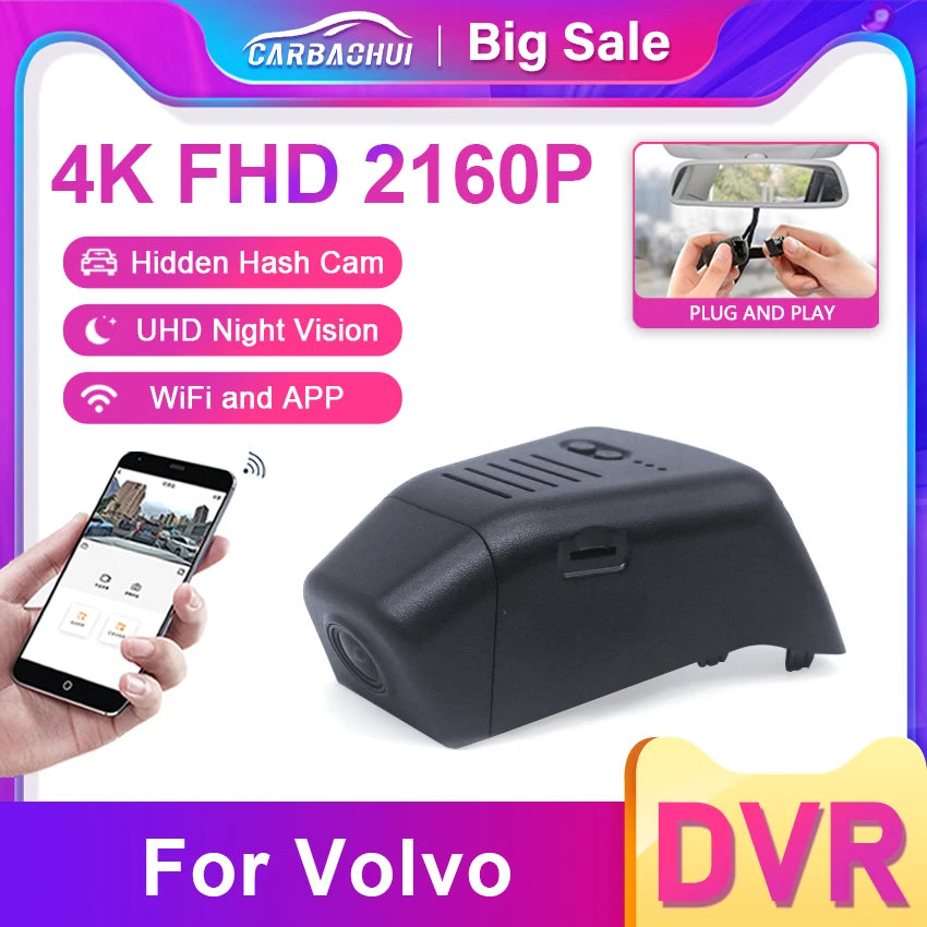 4K Ultra HD Dash Cam – Vehicle DVR Video Recorder for Volvo and Polestar