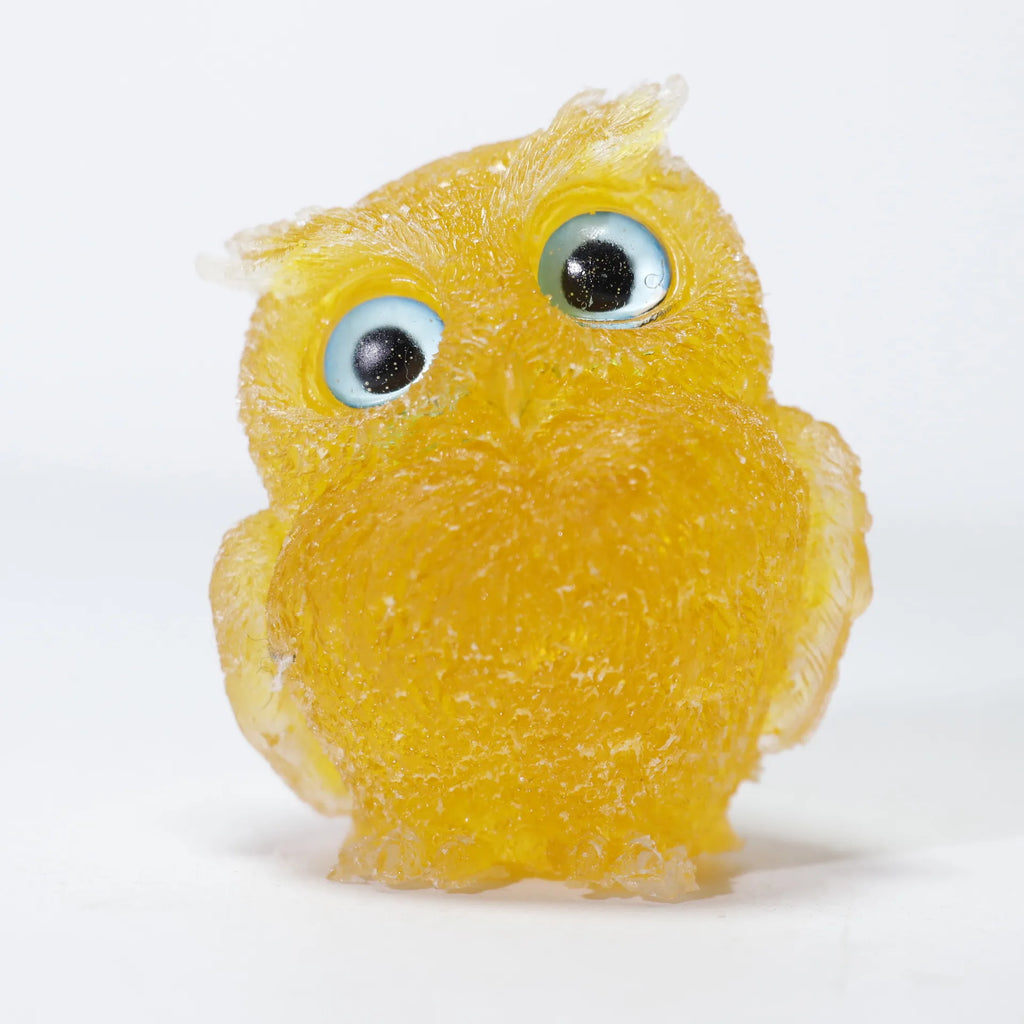 Crystal Owl Ornament – Natural Gemstone Figurine for Home Decor and Aquarium