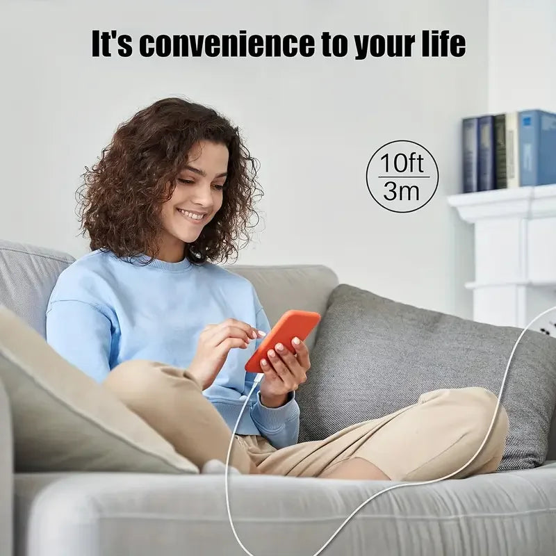 MFi Certified Lightning Charging Cable – USB A Data Cord for iPhone Devices