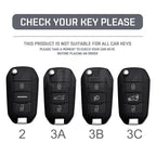 Carbon Fiber Car Key Case – Protective Fob Cover for Peugeot and Citroen