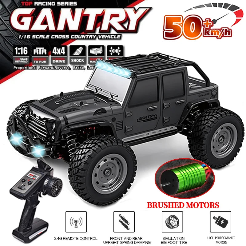 4WD Off-Road RC Monster Truck – 50km/h Remote Control for Adults and Kids