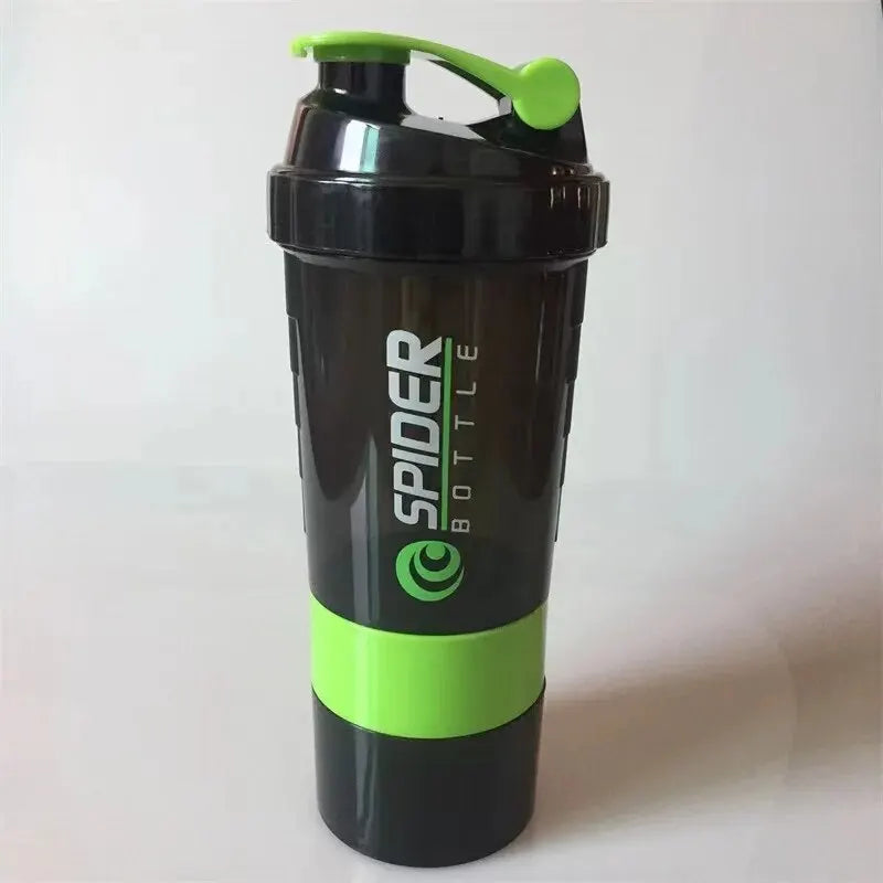 3-Layer Protein Shaker Bottle – Large Capacity Mixer for Fitness Gym Workouts