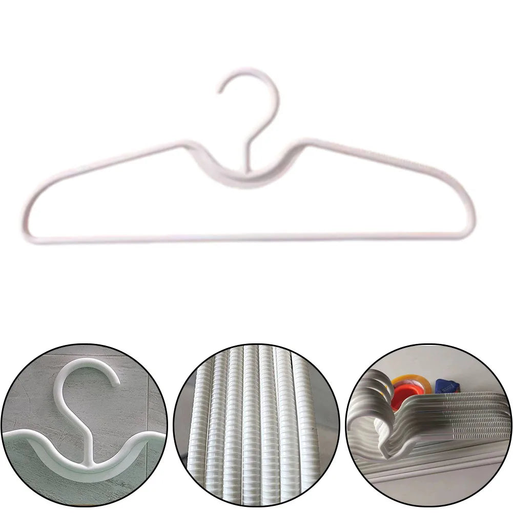 Anti-slip Plastic Clothes Hangers – Short Neck Space-Saving Closet Storage