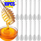 Glass Honey Dipper Stick – Drizzle Spoon for Kitchen Cooking and Tea Stirring