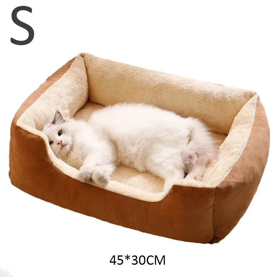 Cat Bed – Plush Cushioned Basket for Kitten and Small Pet Comfort