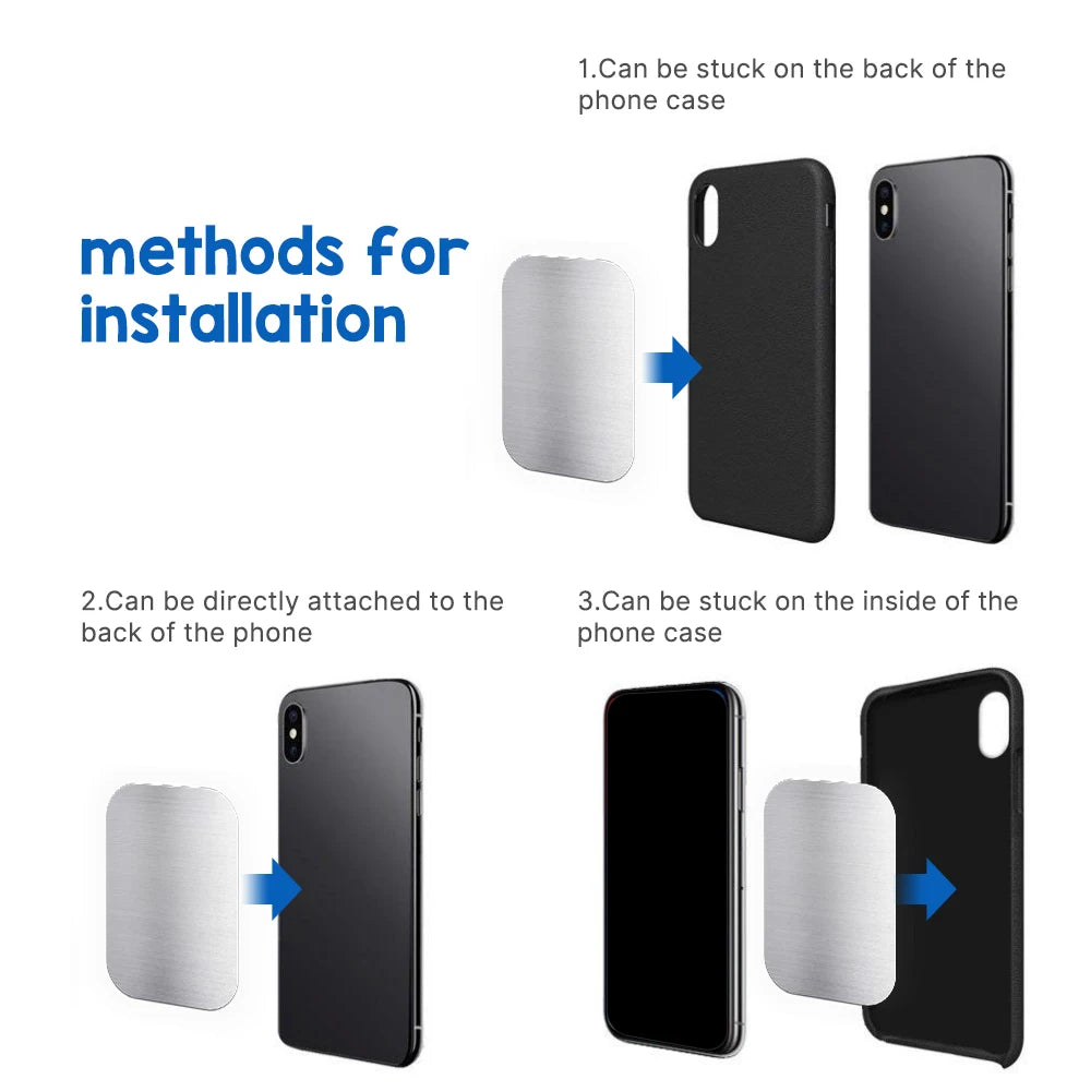 Universal Metal Magnetic Plate – Iron Disk Sticker for Car Phone Holders