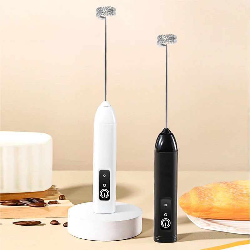 Electric Handheld Milk Frother – Portable Battery Foam Mixer for Coffee