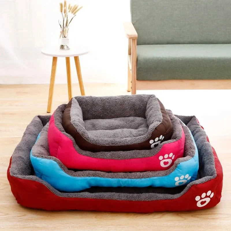 Large Square Dog Bed – Warm Soft Nest for Small Medium and Large Pets