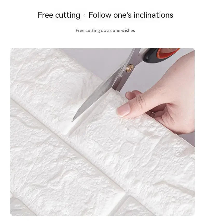 3D Foam Brick Wallpaper – Self-Adhesive Waterproof Wall Sticker for Home Decor