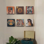 Clear Acrylic Vinyl Record Wall Mount – Floating Album Display for Home Decor