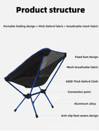Folding Moon Chair – Lightweight Aluminum Portable Chair for Camping