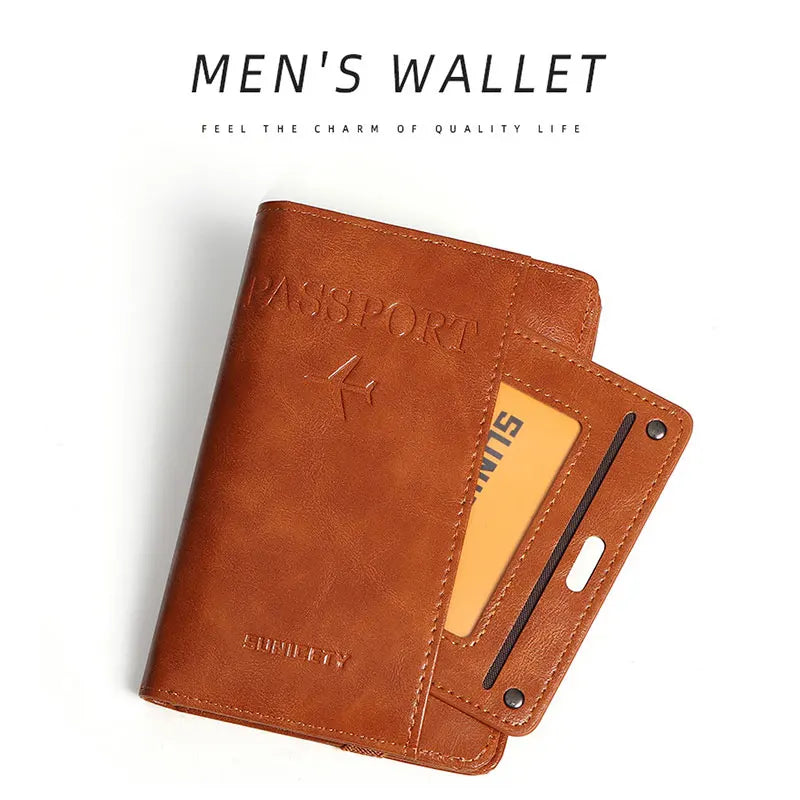 RFID Passport Holder Wallet – Anti-Theft Travel Organizer for Men and Women