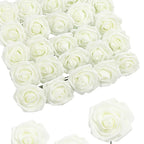 Milk White Artificial Rose Stems – Silk Flowers for Wedding DIY Decoration