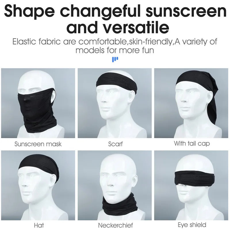 Ice Silk Cycling Headwear – Breathable UV Face Mask for Outdoor Sports