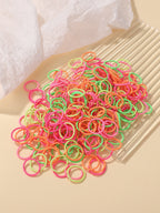 Colorful Nylon Hair Ties – 2cm Elastic Rubber Bands for Baby Girls