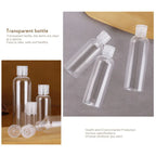 Clear PET Flip Lid Bottles – Travel Size Cosmetic Containers for Liquid Samples