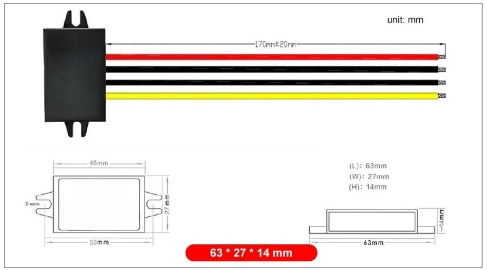 DC Buck Converter – Step Down Voltage Adapter for Car Power Supply