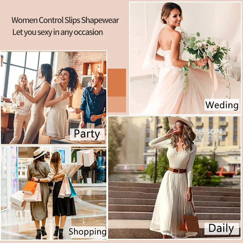 Womens Tummy Control Full Slip – Invisible Body Shaper for Under Dresses