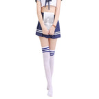 Schoolgirl Uniform Costume – Pleated Skirt and Stockings for Cosplay Party