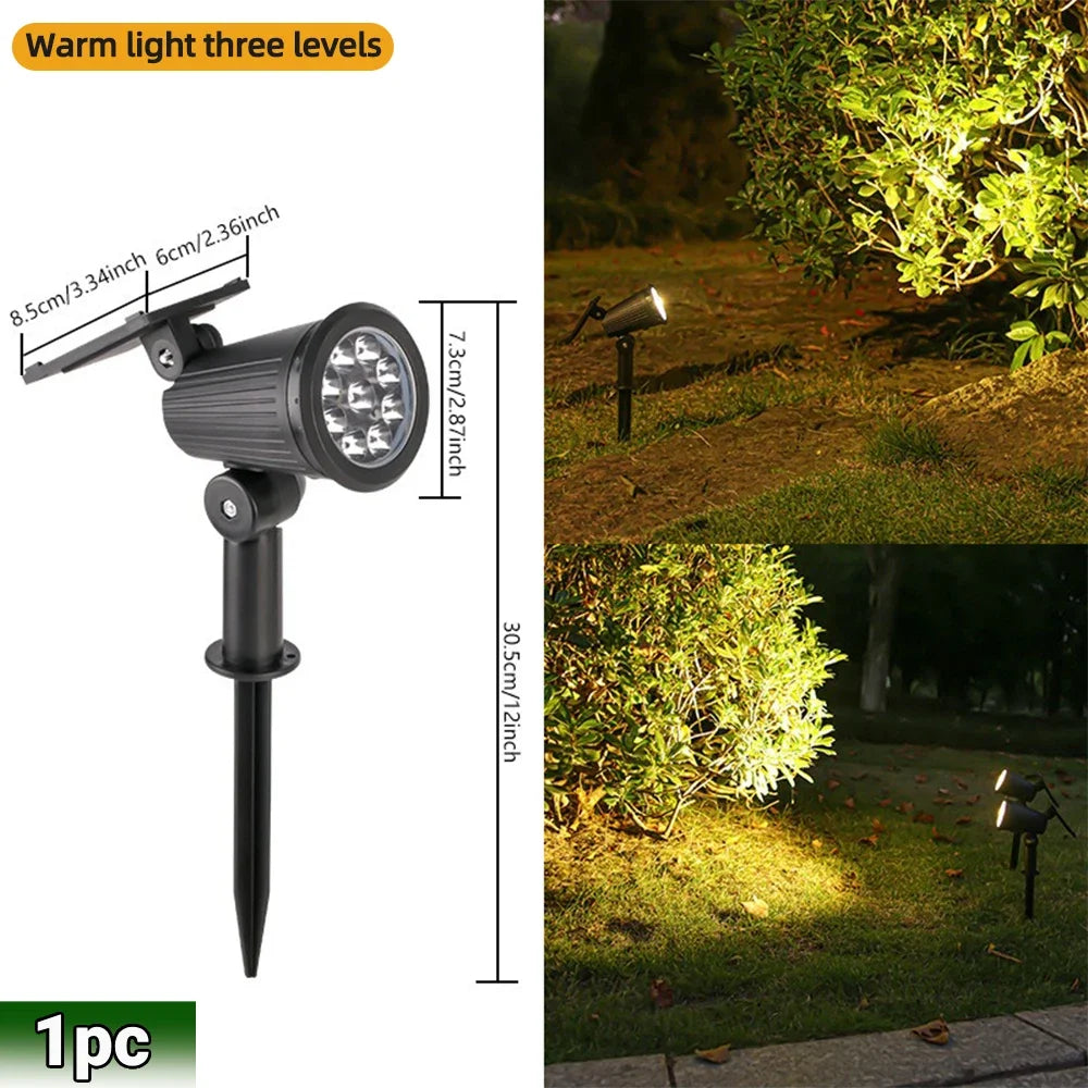 RGB Solar LED Spotlights – Waterproof Landscape Lighting for Garden Yard