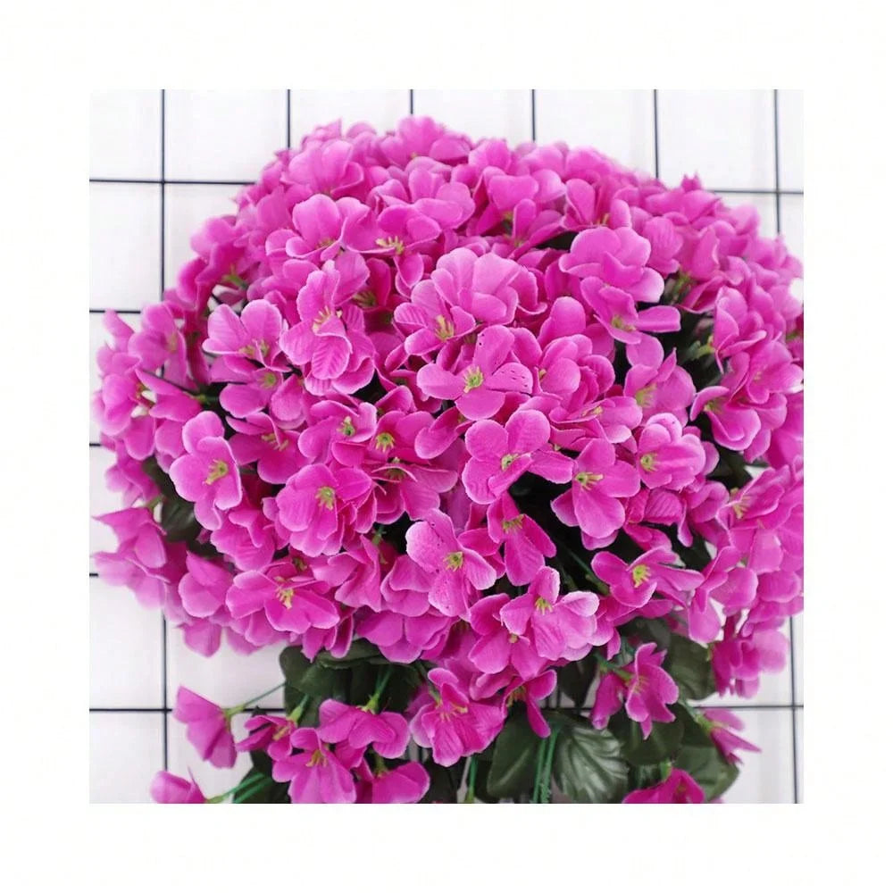 Artificial Silk Violet Hanging Plant – Faux Floral Decor for Home Garden