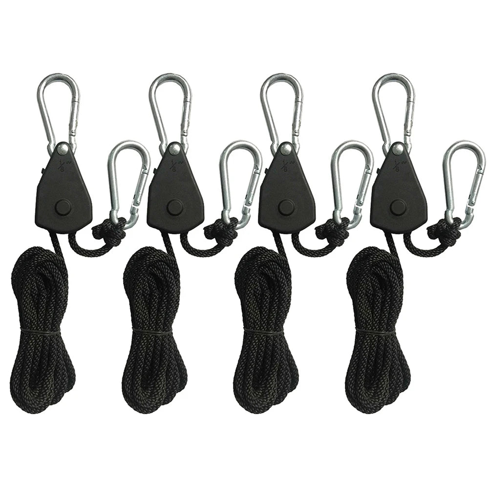 Camping Tent Rope Tensioners – Adjustable Ratchet Pulley for Awning Setup
