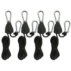 Camping Tent Rope Tensioners – Adjustable Ratchet Pulley for Awning Setup
