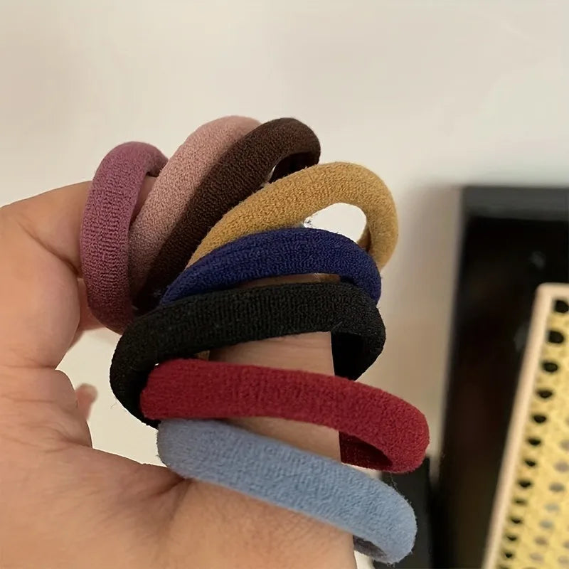 Nylon Hair Scrunchies – Colorful Elastic Ponytail Holders for Women and Girls
