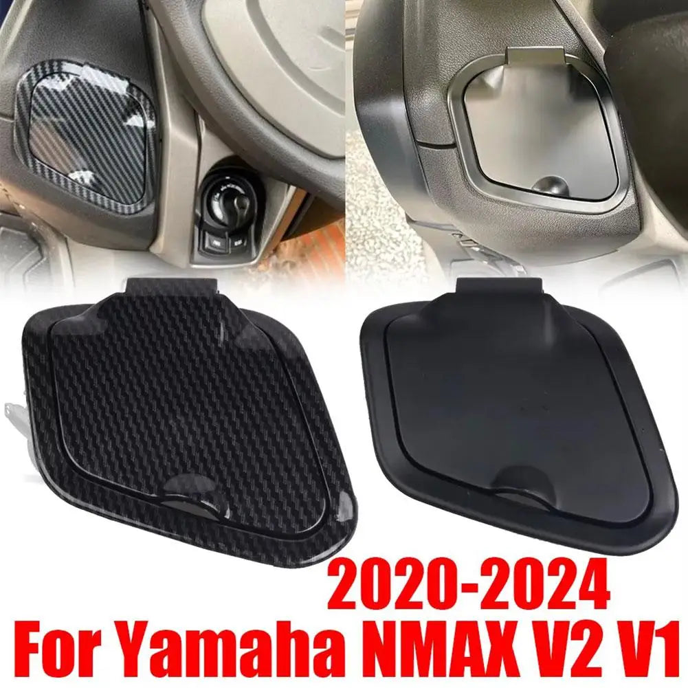 Motorcycle Side Storage Cover – Carbon Fiber ABS Pocket for NMAX Scooter