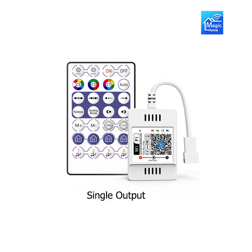 Addressable LED SPI Controller – WiFi Music Sync for RGBIC Pixel Lighting