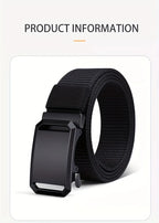 Tactical Canvas Belt – Durable Automatic Buckle for Men Outdoor Hunting
