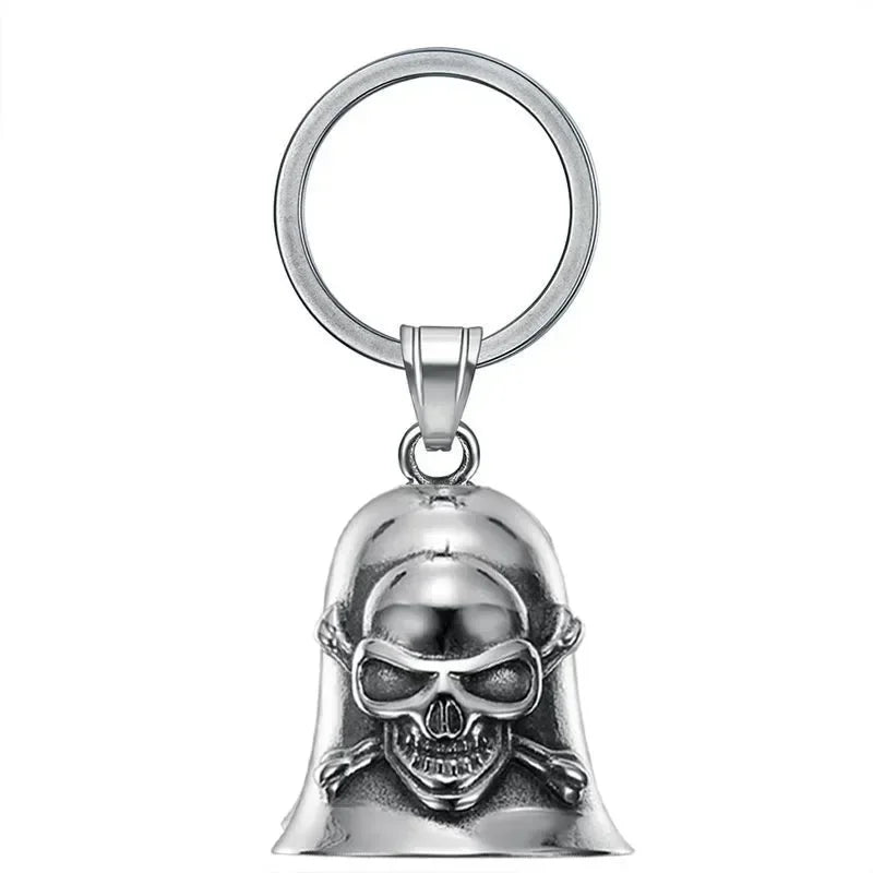 Vintage Jesus Cross Bell Pendant – Religious Biker Necklace for Men