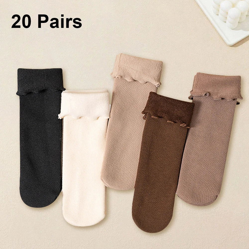 Thermal Cashmere Wool Socks – Thickened Winter Warmth for Snow Boots