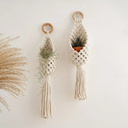 Macrame Plant Hanger – Woven Wall Tapestry Basket for Boho Home Decor